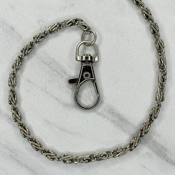 Silver Tone Swirl Chain Link Purse Handbag Bag Replacement Strap - Picture 9 of 9